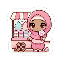 Charger l'image dans la galerie, 🍬🧕 "Petite vendeuse de bonbons" – Le sticker qui fait fondre avec douceur et rose sucré 🌸🍭