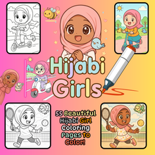 Charger l'image dans la galerie, đ Hijabi Girls - Livre de Coloriage Ă  TĂ©lĂ©charger (55 pages) đ