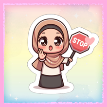 Charger l&#39;image dans la galerie, 🛑🧕 &quot;Stop &quot; – Le sticker qui apprend à poser des limites avec douceur et foi 💗🌙
