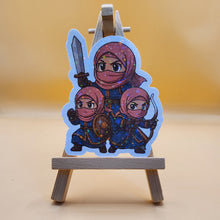Charger l&#39;image dans la galerie, 🛡️ Guerrière musulmane kawaii – Sticker premium
