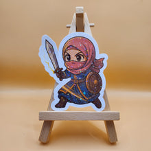 Charger l&#39;image dans la galerie, 🛡️ Guerrière musulmane kawaii – Sticker premium
