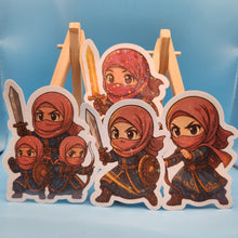 Charger l&#39;image dans la galerie, 🛡️ Guerrière musulmane kawaii – Sticker premium
