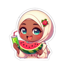 Charger l&#39;image dans la galerie, 🍉🌼 &quot;Douceur d’été halal&quot; – Le sticker qui sent le soleil et l’innocence ☀️ (Palestine)

