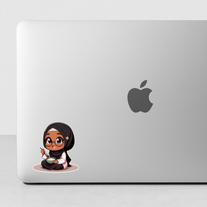 🍚🧕 "Bismillah & Bon appétit !" – Le sticker qui fait sourire avant chaque bouchée 💖