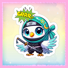 Charger l&#39;image dans la galerie, 🐤⚔️ &quot;Kawaii Ninja&quot; – Le sticker qui protège avec style et foi 🥷🌙
