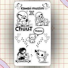 Charger l&#39;image dans la galerie, 🌙 Livre de Coloriage – Kawaii Muslim, Style Cosy &amp; Poétique 🖤✨
