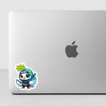Charger l&#39;image dans la galerie, 🐤⚔️ &quot;Kawaii Ninja&quot; – Le sticker qui protège avec style et foi 🥷🌙
