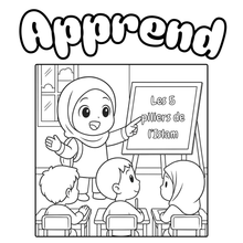 Charger l&#39;image dans la galerie, E-Coloriage (PDF) : Aya à la découverte des 5 piliers de l’Islam
