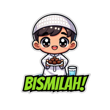 Charger l&#39;image dans la galerie, Sticker &quot;Bismillah&quot; avec Ali - Ramadan | Kawaii Muslim
