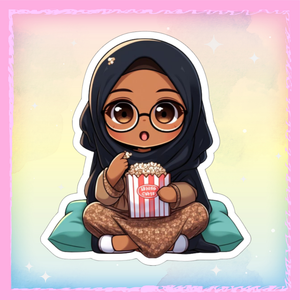 "Ciné 🎬 & Salam" – Sticker cocooning halal 💫