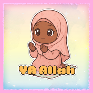 🧕🌸 "Ya Allah" – Le sticker qui parle directement au cœur 💞