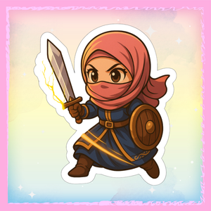 🛡️⚔️ "guerrière du cœur" – Le sticker qui incarne la force féminine  💪🌙