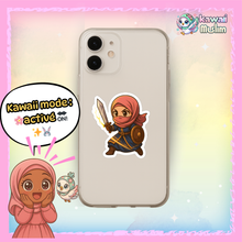 Charger l&#39;image dans la galerie, 🛡️⚔️ &quot;guerrière du cœur&quot; – Le sticker qui incarne la force féminine  💪🌙
