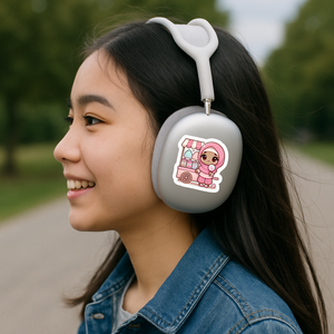 🍬🧕 "Petite vendeuse de bonbons" – Le sticker qui fait fondre avec douceur et rose sucré 🌸🍭