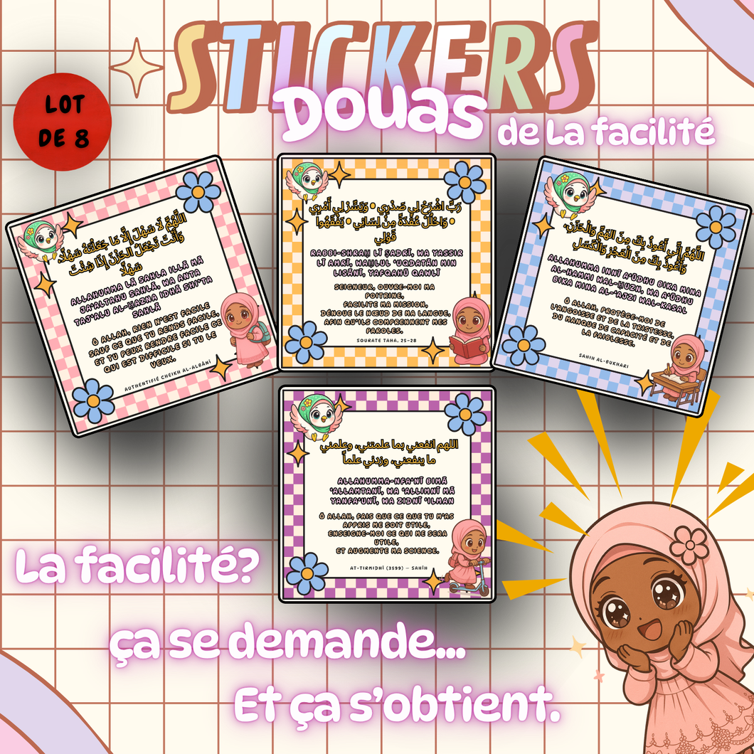 🌸 Stickers Douas de la Facilité – Pour adoucir chaque moment de la vie 🌸