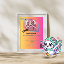 Charger l&#39;image dans la galerie, 🌟✨ Sticker Mural Dua Avant de Dormir - Kawaii Muslim 🌈🌟(Édition Aya💖)
