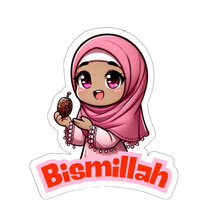 Charger l&#39;image dans la galerie, 🍬🧕 &quot;Bismillah avant les douceurs&quot; – Le sticker qui allie gourmandise et spiritualité 💗🍫

