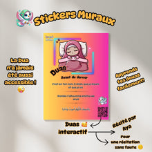 Charger l&#39;image dans la galerie, 🌟✨ Sticker Mural Dua Avant de Dormir - Kawaii Muslim 🌈🌟(Édition Aya💖)

