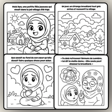 Charger l&#39;image dans la galerie, 🌟Box Coloriage Kawaii Muslim – 🔥Aya et l&#39;armure de lumière🔥 ✨
