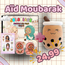 Charger l'image dans la galerie, 🌙✨ Box Aïd Moubarak Bubble Tea Hijabi – Édition Kawaii Muslim ✨🌙
