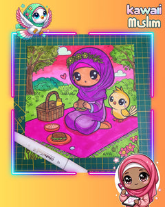 🥰Pique-Nique avec Aya : Coloriage Kawaii 🥰