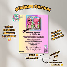 Charger l&#39;image dans la galerie, 🌟✨ Sticker Mural Dua d&#39;Entrée et de Sortie de Chez Soi - Kawaii Muslim 🌈🌟 (Édition Aya)
