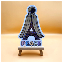 Charger l&#39;image dans la galerie, 🌟 Sticker &quot;Peace&quot; – La Tour Eiffel en Hijab 🌟
