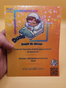🌟✨ Sticker Mural Dua Avant de Dormir - Kawaii Muslim 🌈🌟